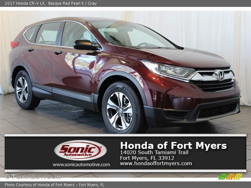 Basque Red Pearl II / Gray 2017 Honda CR-V LX