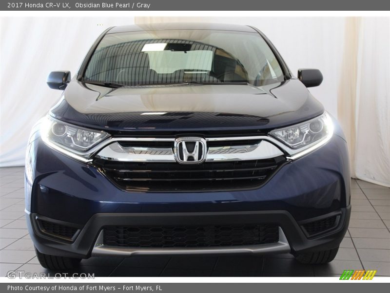 Obsidian Blue Pearl / Gray 2017 Honda CR-V LX
