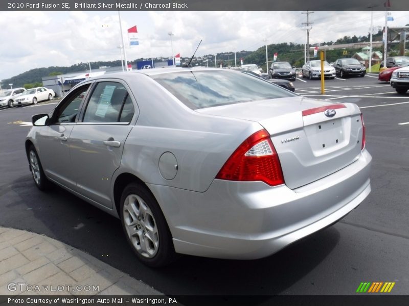 Brilliant Silver Metallic / Charcoal Black 2010 Ford Fusion SE