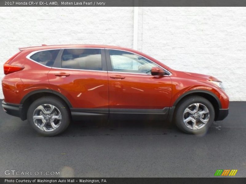 Molten Lava Pearl / Ivory 2017 Honda CR-V EX-L AWD
