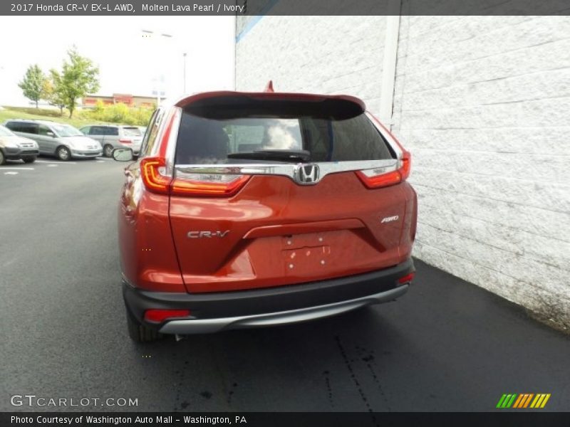 Molten Lava Pearl / Ivory 2017 Honda CR-V EX-L AWD