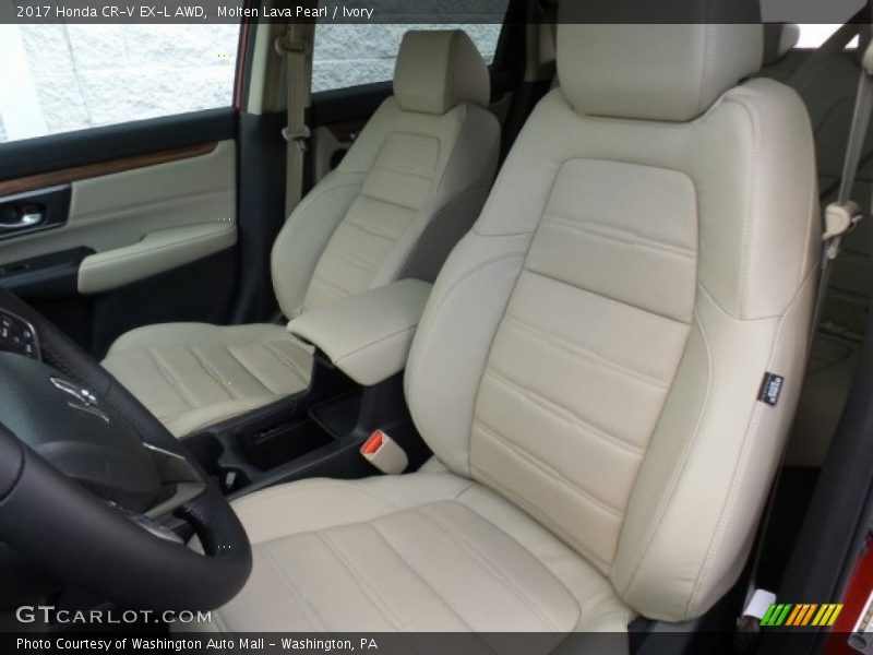 Molten Lava Pearl / Ivory 2017 Honda CR-V EX-L AWD