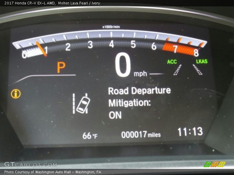 Molten Lava Pearl / Ivory 2017 Honda CR-V EX-L AWD