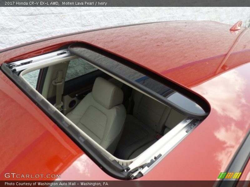 Molten Lava Pearl / Ivory 2017 Honda CR-V EX-L AWD