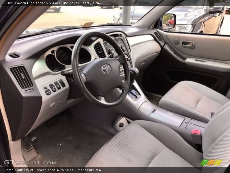 Indigo Ink Pearl / Gray 2005 Toyota Highlander V6 4WD