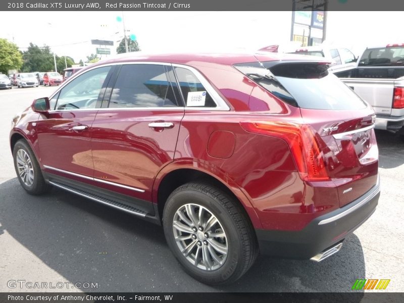 Red Passion Tintcoat / Cirrus 2018 Cadillac XT5 Luxury AWD