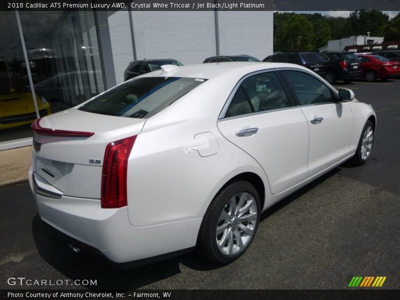 Crystal White Tricoat / Jet Black/Light Platinum 2018 Cadillac ATS Premium Luxury AWD