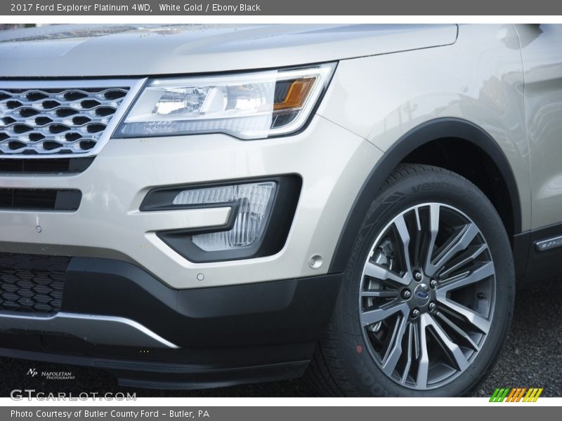 White Gold / Ebony Black 2017 Ford Explorer Platinum 4WD