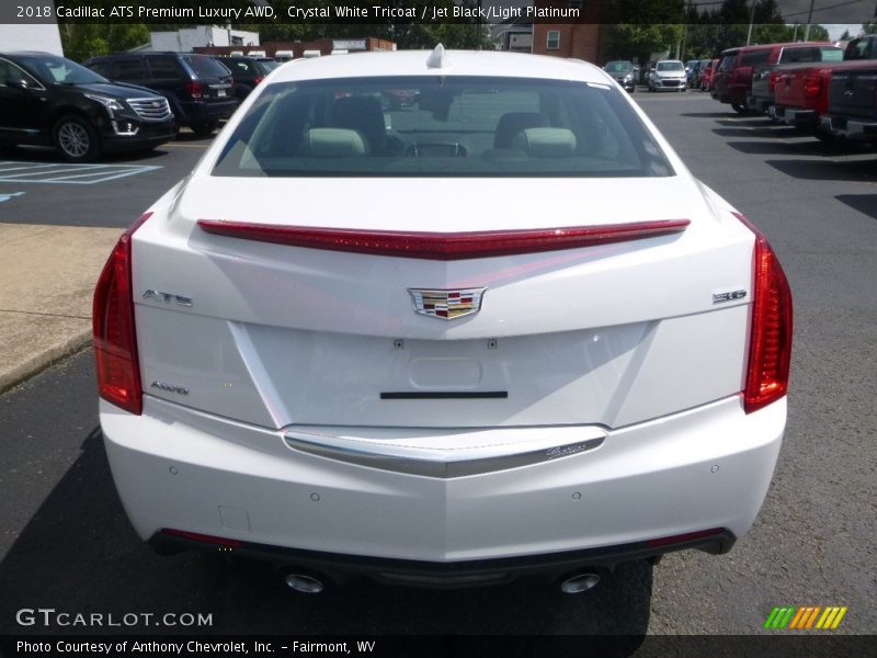 Crystal White Tricoat / Jet Black/Light Platinum 2018 Cadillac ATS Premium Luxury AWD