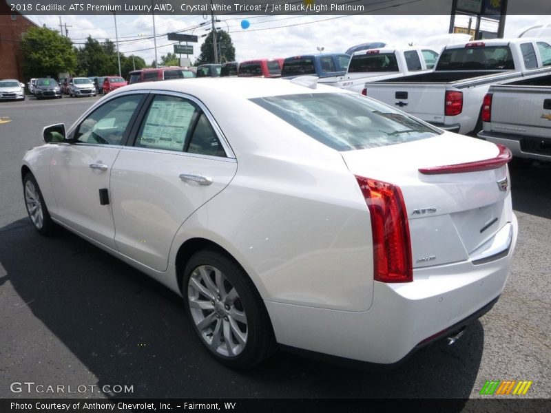 Crystal White Tricoat / Jet Black/Light Platinum 2018 Cadillac ATS Premium Luxury AWD