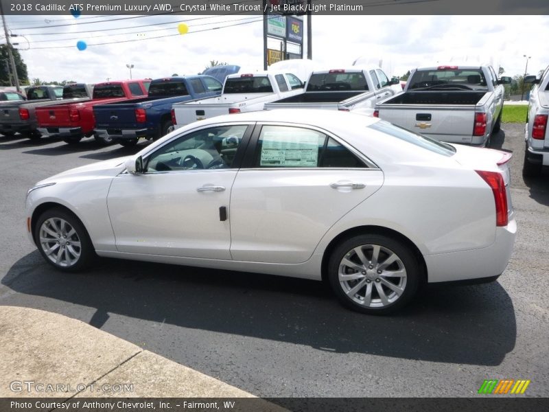 Crystal White Tricoat / Jet Black/Light Platinum 2018 Cadillac ATS Premium Luxury AWD
