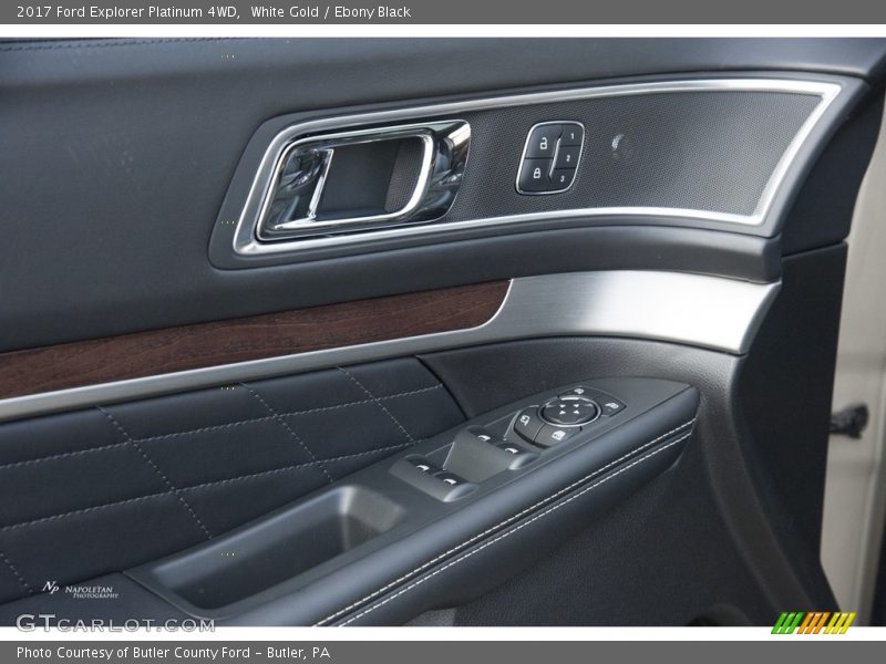 White Gold / Ebony Black 2017 Ford Explorer Platinum 4WD
