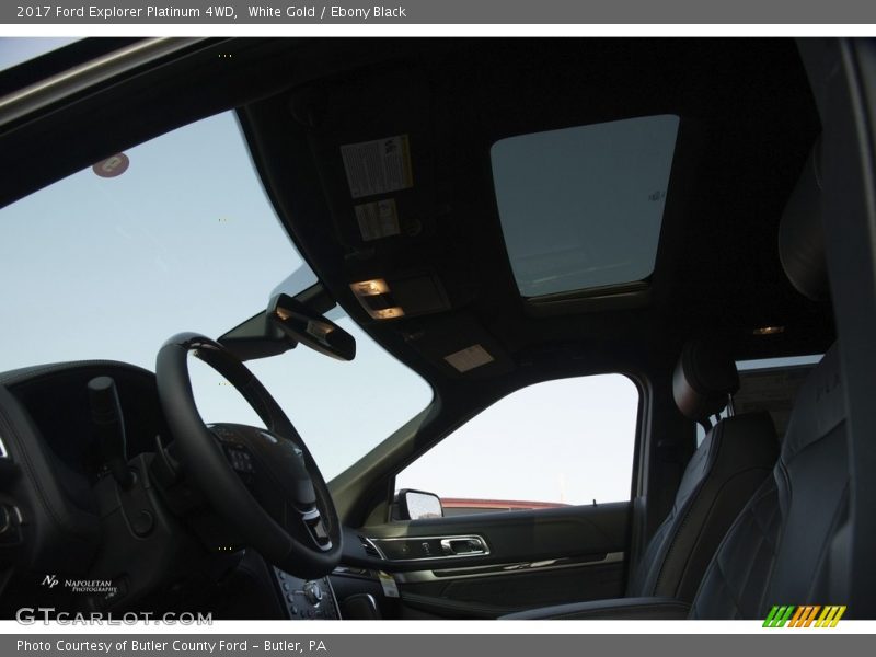 White Gold / Ebony Black 2017 Ford Explorer Platinum 4WD