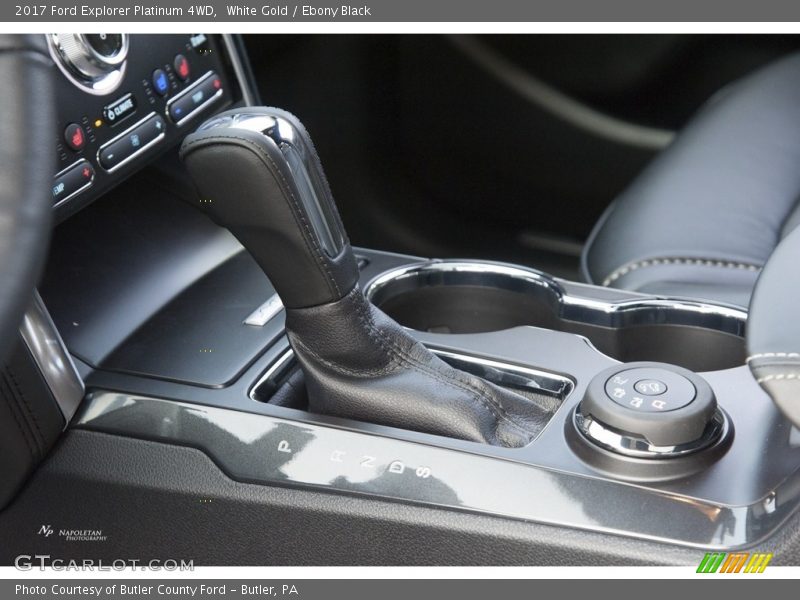 White Gold / Ebony Black 2017 Ford Explorer Platinum 4WD