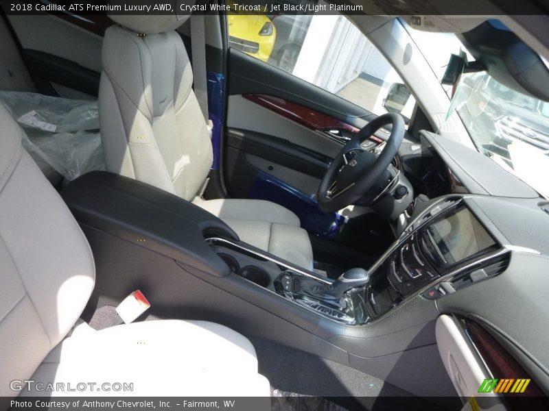 Crystal White Tricoat / Jet Black/Light Platinum 2018 Cadillac ATS Premium Luxury AWD