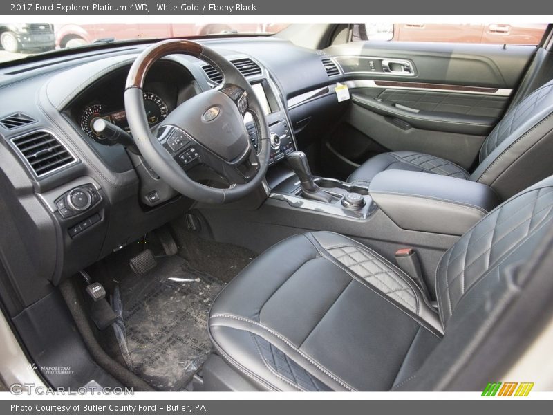 White Gold / Ebony Black 2017 Ford Explorer Platinum 4WD