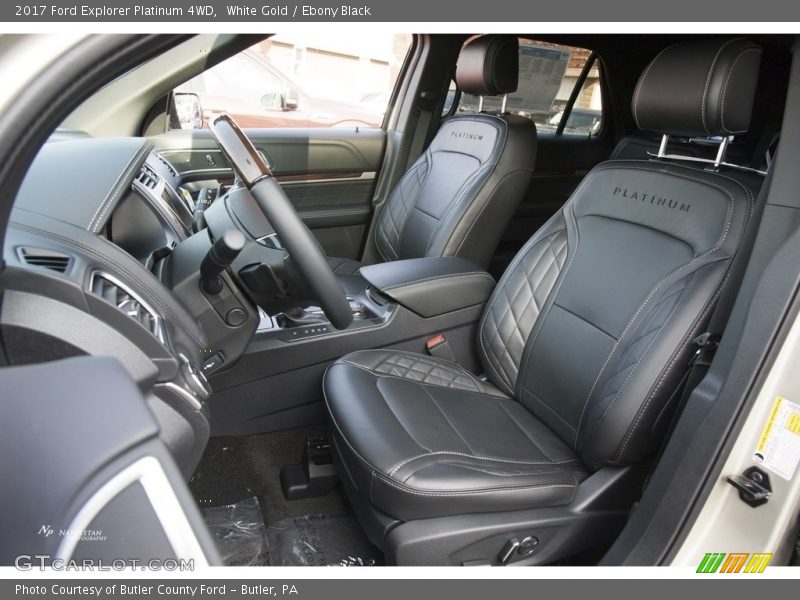 White Gold / Ebony Black 2017 Ford Explorer Platinum 4WD