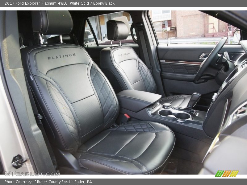 White Gold / Ebony Black 2017 Ford Explorer Platinum 4WD