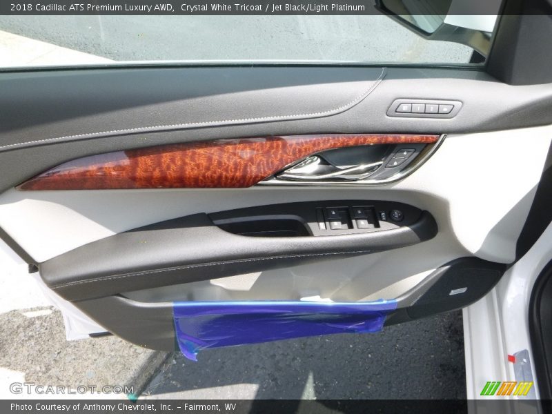 Crystal White Tricoat / Jet Black/Light Platinum 2018 Cadillac ATS Premium Luxury AWD