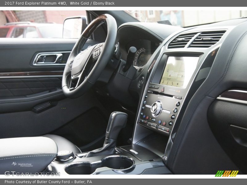 White Gold / Ebony Black 2017 Ford Explorer Platinum 4WD
