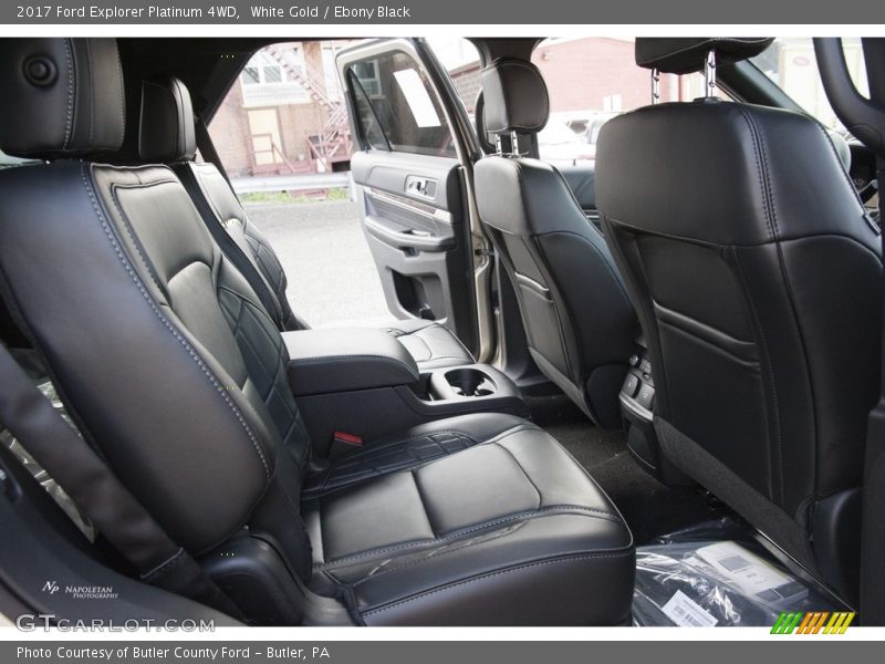 White Gold / Ebony Black 2017 Ford Explorer Platinum 4WD
