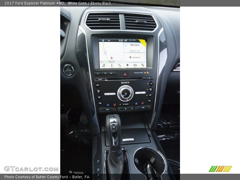 White Gold / Ebony Black 2017 Ford Explorer Platinum 4WD