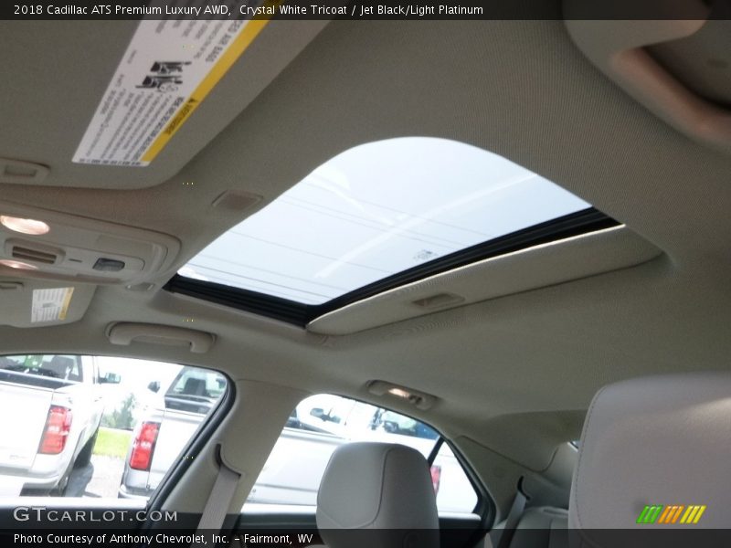 Crystal White Tricoat / Jet Black/Light Platinum 2018 Cadillac ATS Premium Luxury AWD