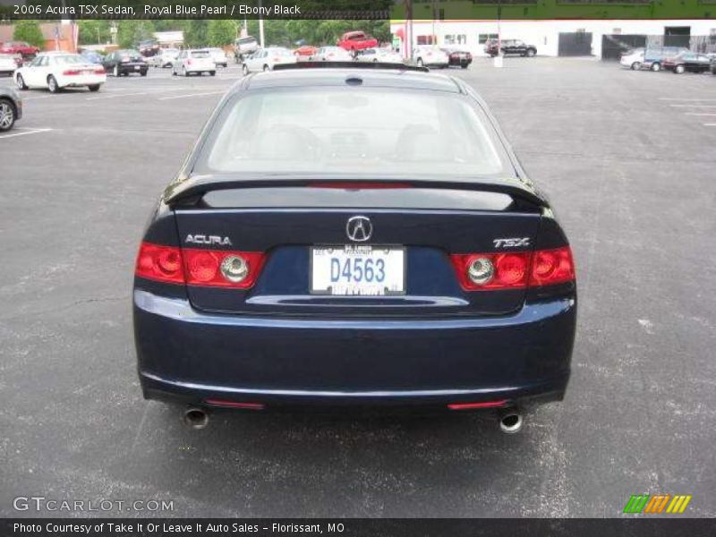 Royal Blue Pearl / Ebony Black 2006 Acura TSX Sedan