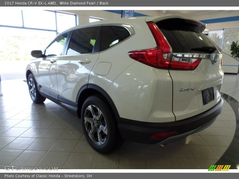 White Diamond Pearl / Black 2017 Honda CR-V EX-L AWD