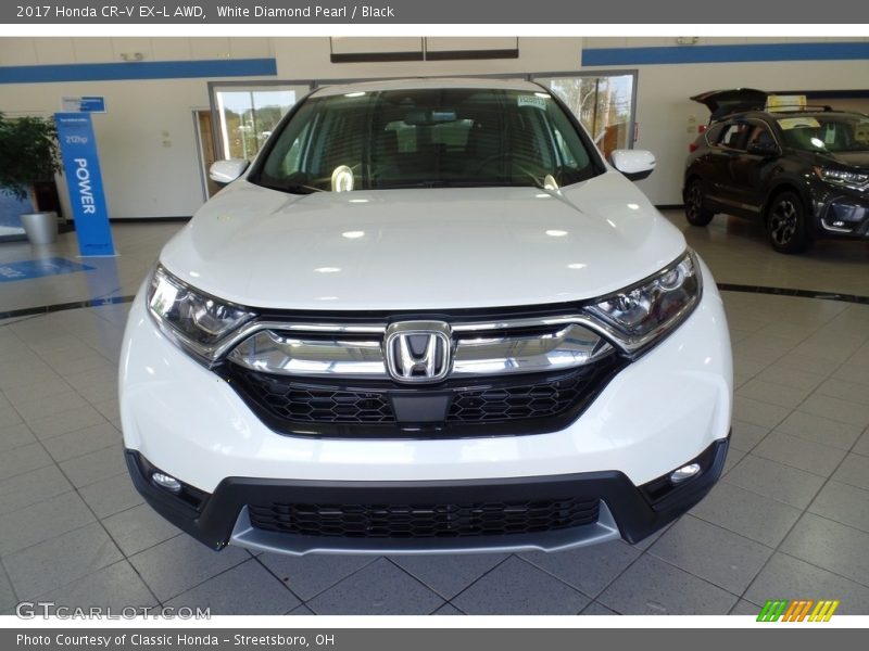 White Diamond Pearl / Black 2017 Honda CR-V EX-L AWD