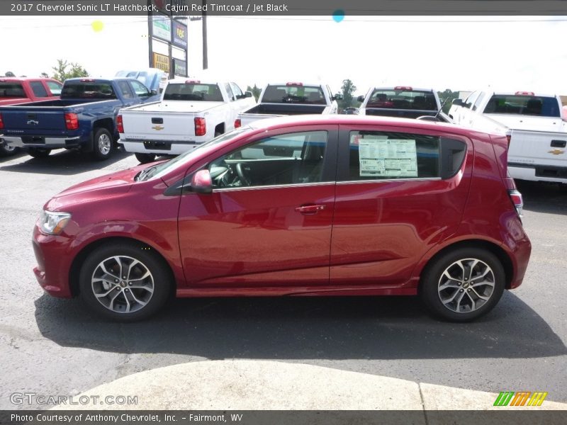 Cajun Red Tintcoat / Jet Black 2017 Chevrolet Sonic LT Hatchback