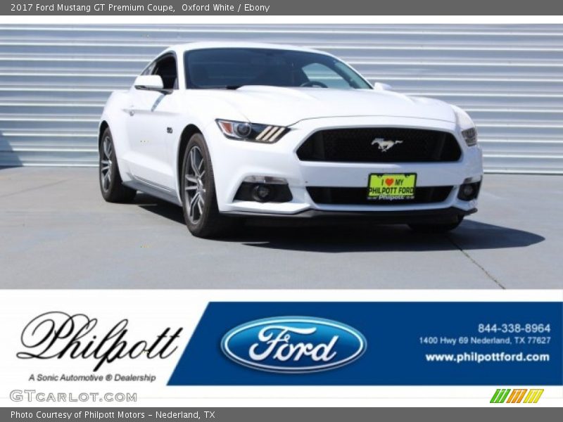 Oxford White / Ebony 2017 Ford Mustang GT Premium Coupe