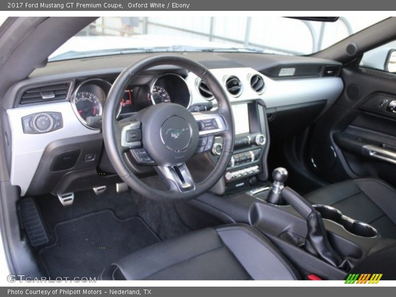 Oxford White / Ebony 2017 Ford Mustang GT Premium Coupe