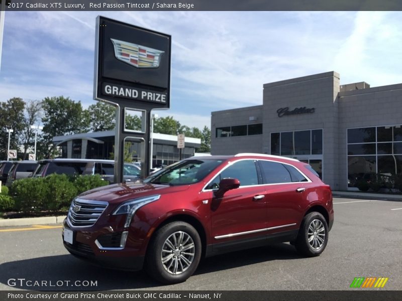 Red Passion Tintcoat / Sahara Beige 2017 Cadillac XT5 Luxury