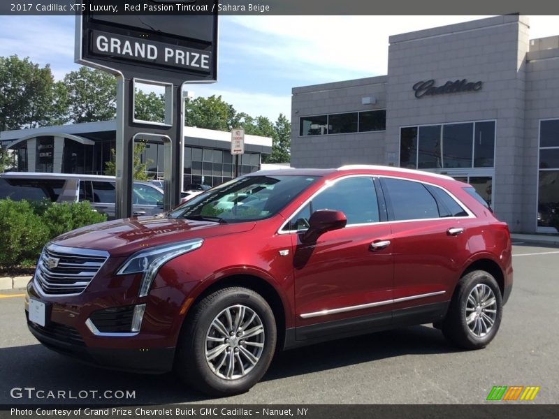 Red Passion Tintcoat / Sahara Beige 2017 Cadillac XT5 Luxury