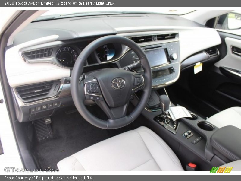 Blizzard White Pearl / Light Gray 2018 Toyota Avalon Limited