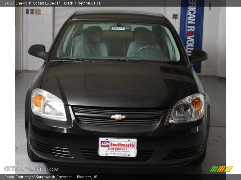 Black / Neutral Beige 2007 Chevrolet Cobalt LS Sedan