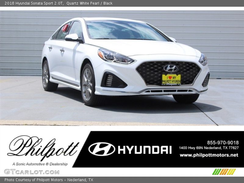 Quartz White Pearl / Black 2018 Hyundai Sonata Sport 2.0T