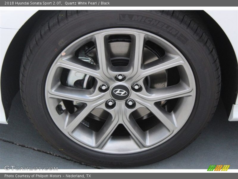 Quartz White Pearl / Black 2018 Hyundai Sonata Sport 2.0T