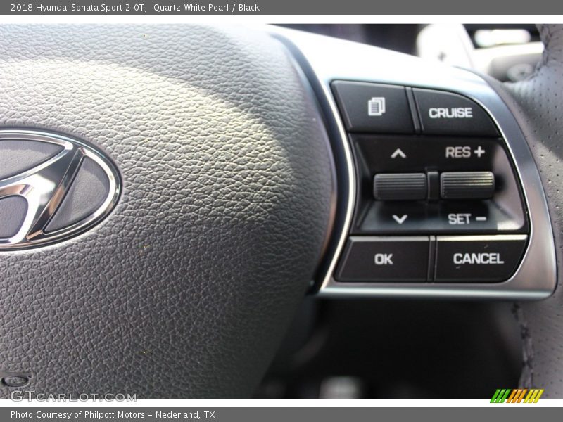 Quartz White Pearl / Black 2018 Hyundai Sonata Sport 2.0T