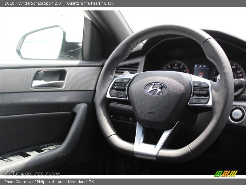Quartz White Pearl / Black 2018 Hyundai Sonata Sport 2.0T