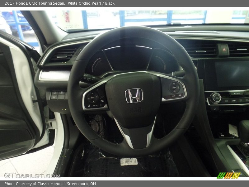 White Orchid Pearl / Black 2017 Honda Civic Touring Sedan