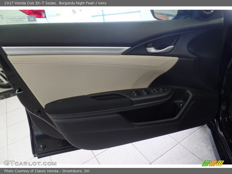 Burgundy Night Pearl / Ivory 2017 Honda Civic EX-T Sedan