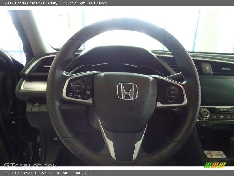Burgundy Night Pearl / Ivory 2017 Honda Civic EX-T Sedan