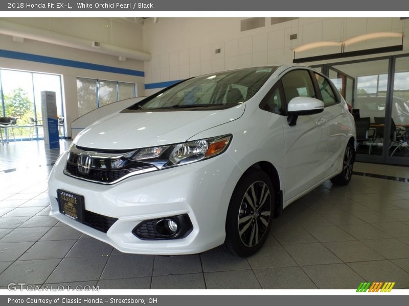 White Orchid Pearl / Black 2018 Honda Fit EX-L