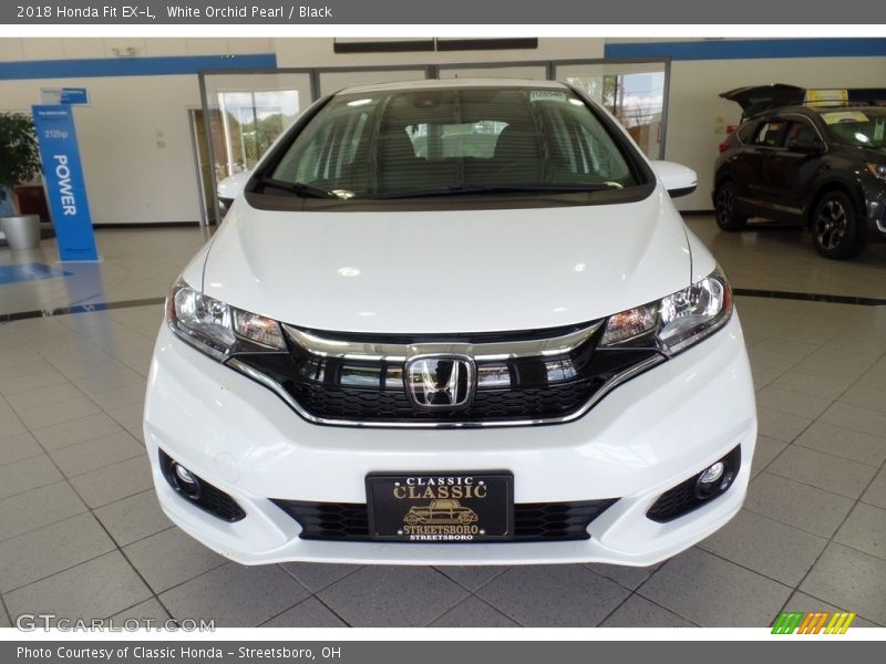 White Orchid Pearl / Black 2018 Honda Fit EX-L