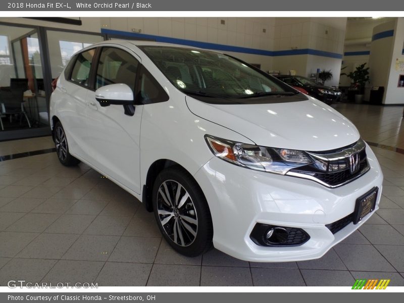 White Orchid Pearl / Black 2018 Honda Fit EX-L
