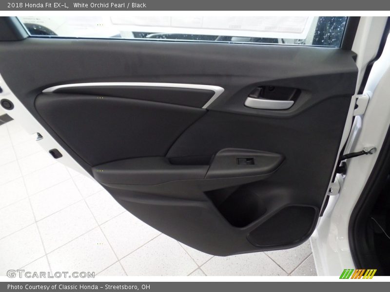 White Orchid Pearl / Black 2018 Honda Fit EX-L