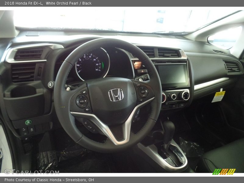 White Orchid Pearl / Black 2018 Honda Fit EX-L