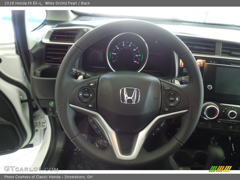 White Orchid Pearl / Black 2018 Honda Fit EX-L